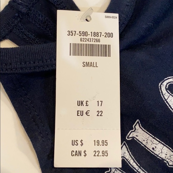 Hollister Fringed Tank Top Small Flower Child Blue - Picture 3 of 7